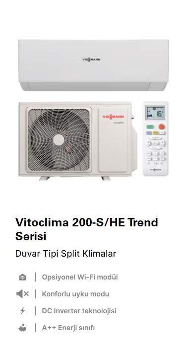Vitoclima 200-S/HE Trend Serisi